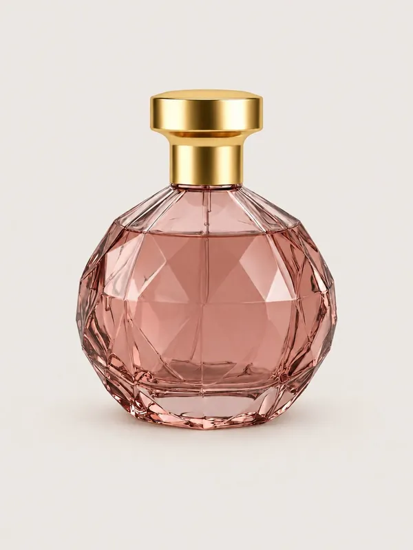 AI-generated product photo of the rose rose eau de parfum, one of the pieces in the Someone Shop.