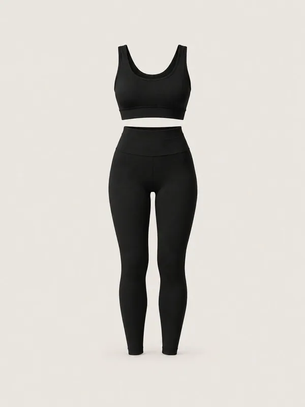 AI-generated product photo of the black sculpt set, one of the pieces in the Someone Shop.